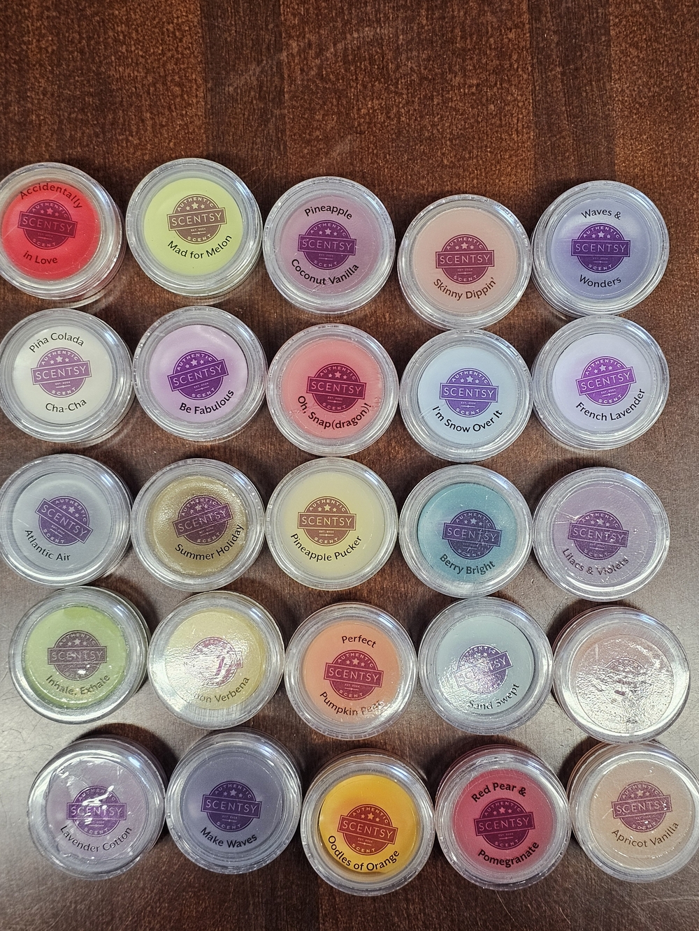 Scentsy Assorted Scents Wax Melt Testers - Set Of 25